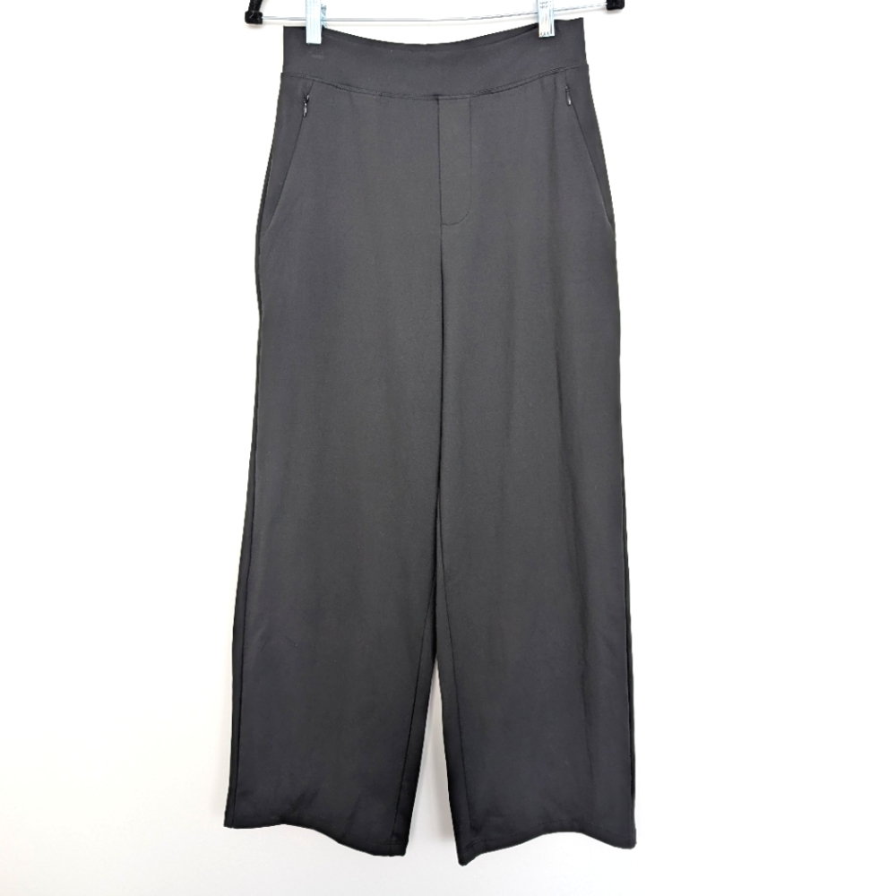 Ninepine Asana Wide Pant High Rise Wide-Leg ReSoftLux Knit Stretch Sz M 28"